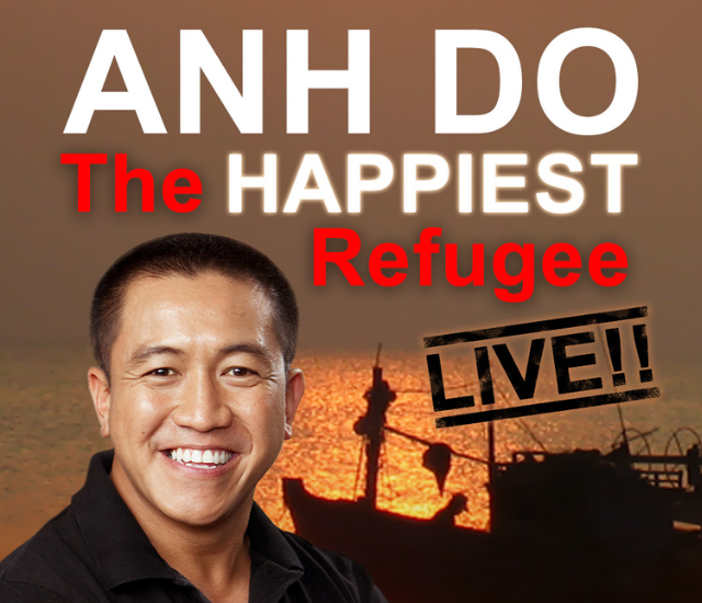 An image of Anh Do promoting his live event coming to Tamworth.